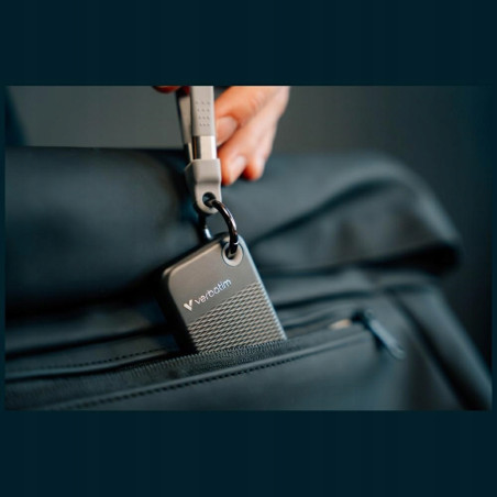 Dysk zewnętrzny SSD Verbatim Pocket 256GB USB-C 3.2 Gen.2 czarno-szary
