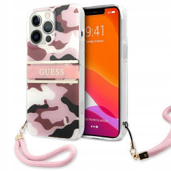 Guess moro paskiem Camo Strap — etui do iPhone 13 Pro, różowe