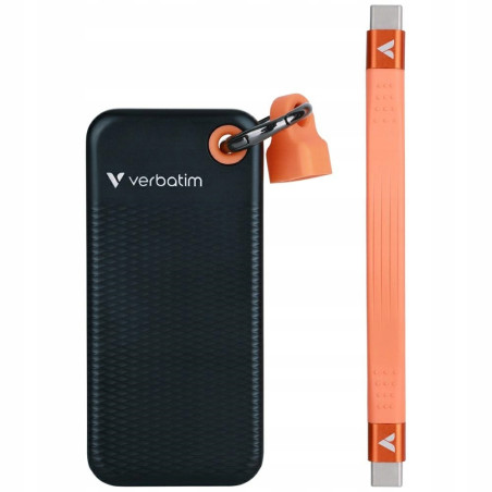 Dysk zewnętrzny SSD 256GB USB-C Gen 2 Pocket czarno-pomarańczowy Verba