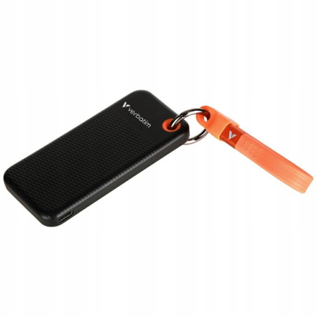Dysk zewnętrzny SSD 256GB USB-C Gen 2 Pocket czarno-pomarańczowy Verba