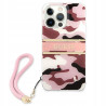 Guess moro paskiem Camo Strap — etui do iPhone 13 Pro, różowe