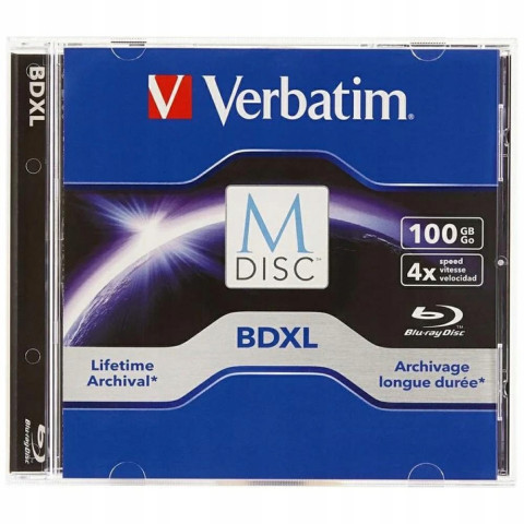 Płyta BDXL Blu-ray Verbatim 100GB M-DISC 4xSpeed do druku 5 szt.