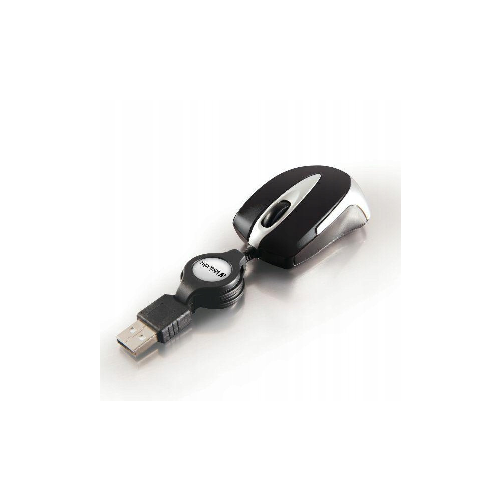 Mysz optyczna USB-A 1000 dpi czarna Verbatim Go Mini