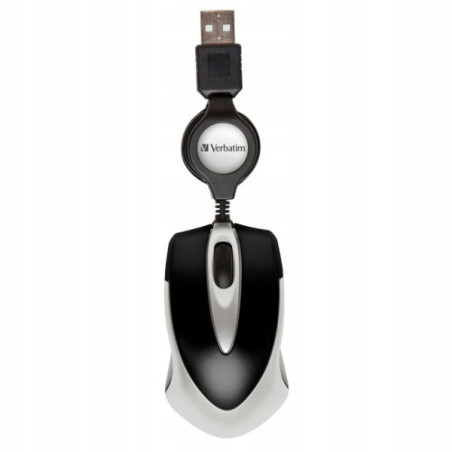 Mysz optyczna USB-A 1000 dpi czarna Verbatim Go Mini