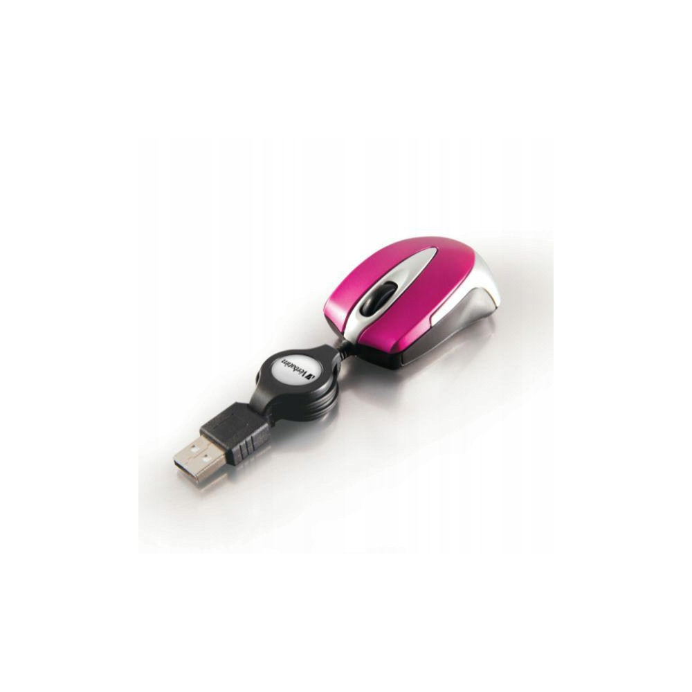 Mysz optyczna Verbatim Go Mini USB-A 1000 dpi różowa
