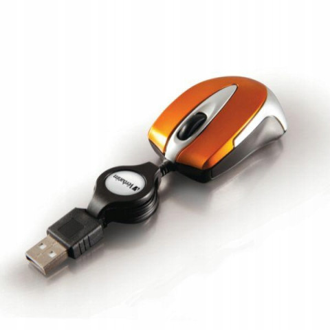 Mysz optyczna Go Mini USB-A 1000 dpi pomarańczowa Verbatim