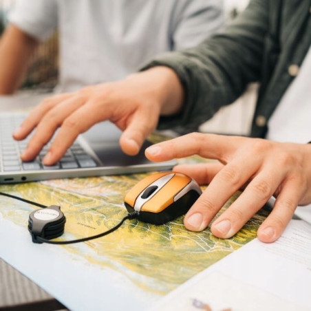 Mysz optyczna Go Mini USB-A 1000 dpi pomarańczowa Verbatim