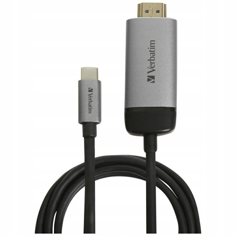 Adapter USB-C HDMI 4K aluminiowy 1,5m Verbatim hub przejściówka
