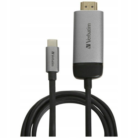 Adapter USB-C HDMI 4K aluminiowy 1,5m Verbatim hub przejściówka