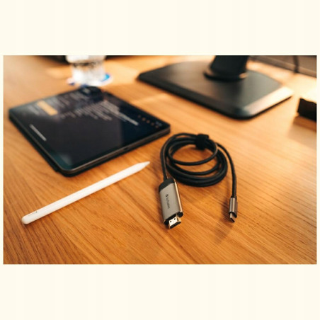 Adapter USB-C HDMI 4K aluminiowy 1,5m Verbatim hub przejściówka