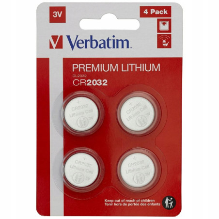 Bateria litowa CR2032 3V 4 sztuki Verbatim