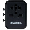 Adapter podróżny do EU UK US Verbatim 2x USB-A czarny