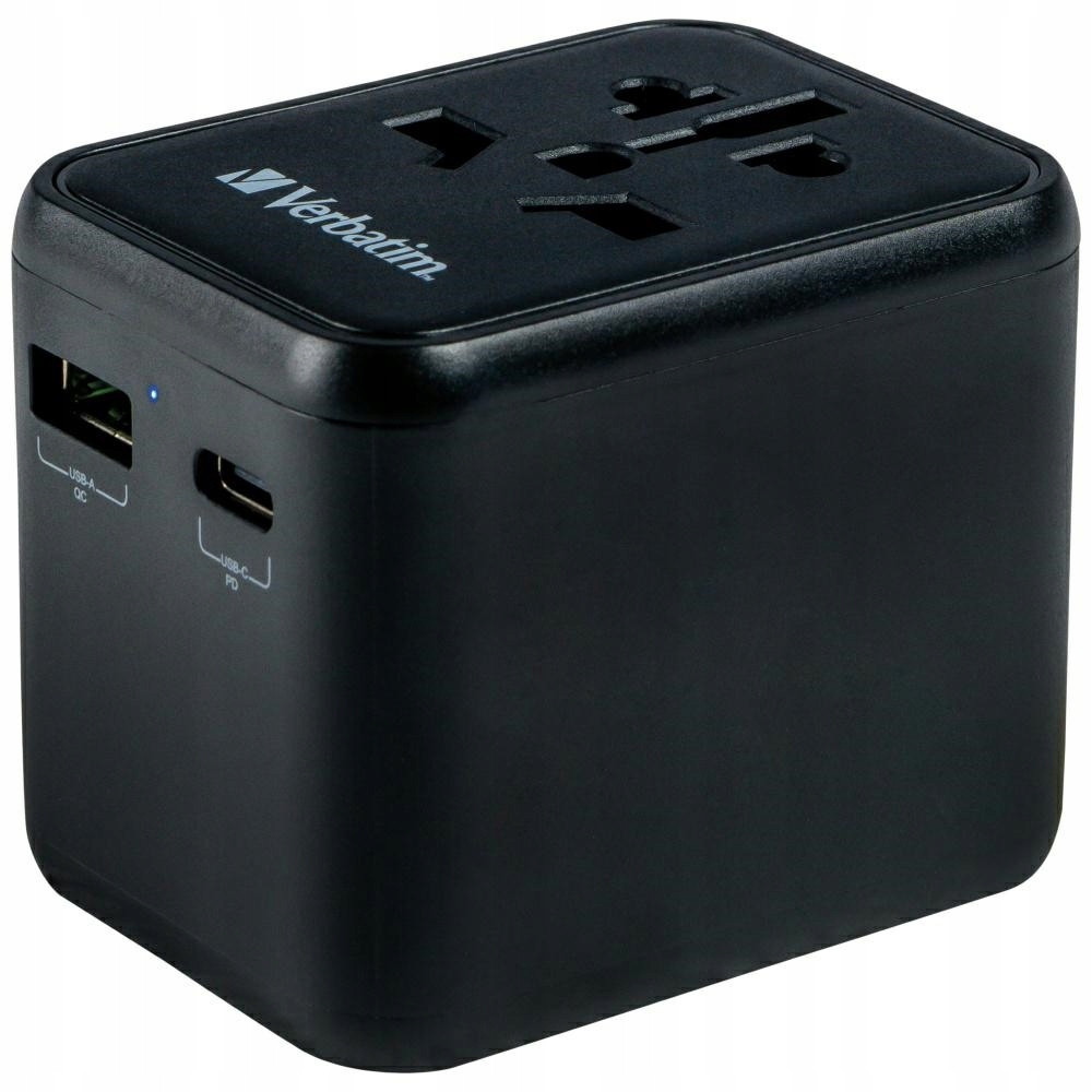 Ładowarka sieciowa 20W Verbatim Power Delivery USB-C/USB-A czarna