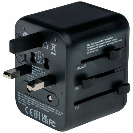Ładowarka sieciowa 20W Verbatim Power Delivery USB-C/USB-A czarna