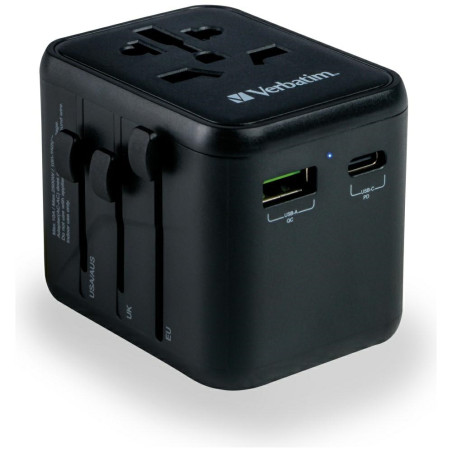 Ładowarka sieciowa 20W Verbatim Power Delivery USB-C/USB-A czarna