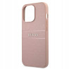 Guess Saffiano Stripe — etui do iPhone 13 Pro Max, różowe