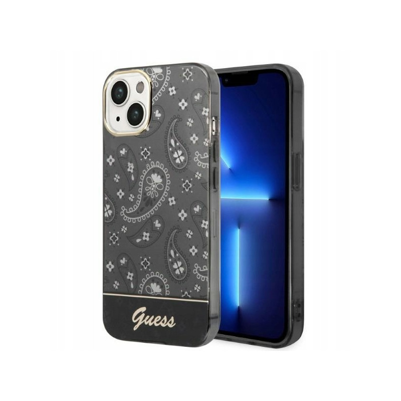 Guess Bandana Paisley hardcase — etui do iPhone 14, czarny