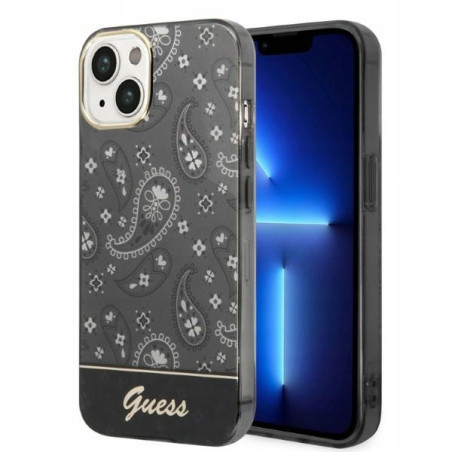 Guess Bandana Paisley hardcase — etui do iPhone 14, czarny