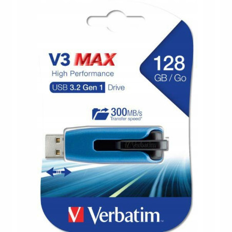 Pendrive USB-A Verbatim V3 MAX 128GB 3.2 niebieski pamięć USB