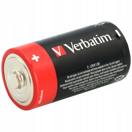 Bateria alkaliczna C LR14 2szt czarna Verbatim 1,5V