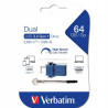 Pendrive 64GB USB-C/USB-A Verbatim czarny tworzywo sztuczne