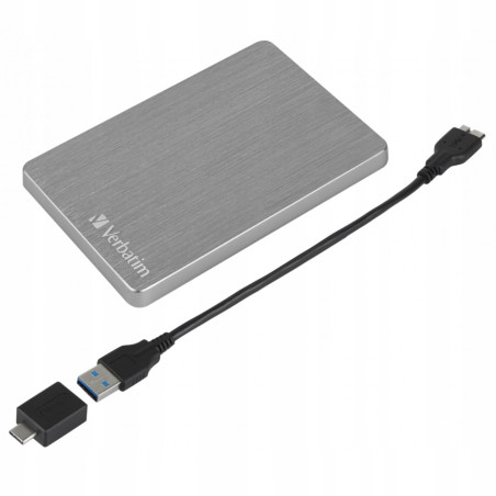 Dysk zewnętrzny 1TB USB HDD Verbatim Store n Go ALU szary SATA III