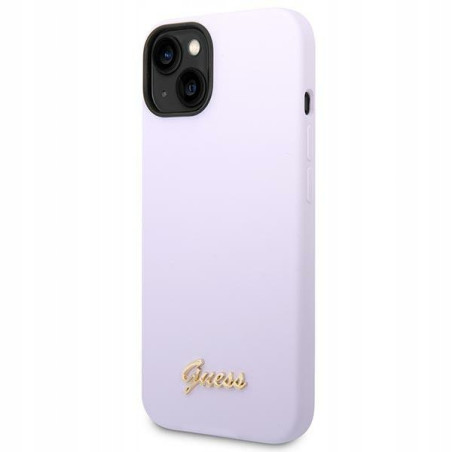 Guess Vintage hard — etui do iPhone 14 Plus, fioletowe