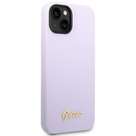 Guess Vintage hard — etui do iPhone 14 Plus, fioletowe