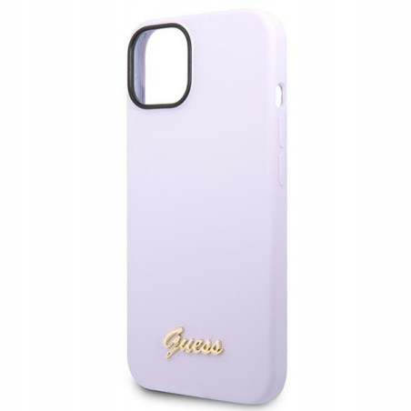 Guess Vintage hard — etui do iPhone 14 Plus, fioletowe