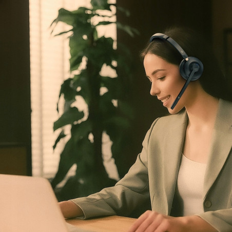 Słuchawki nauszne Bluetooth z mikrofonem Creative Chat Wireless czarne