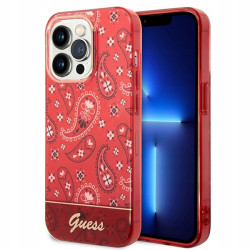 Guess Bandana Paisley — etui do iPhone 14 Pro Max, czerwone