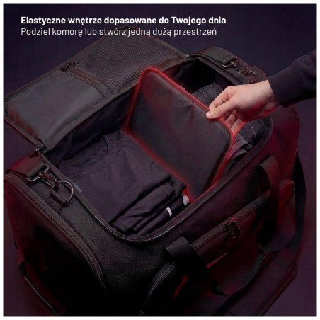 Torba sportowa czarna podwójne dno Diablo Chairs