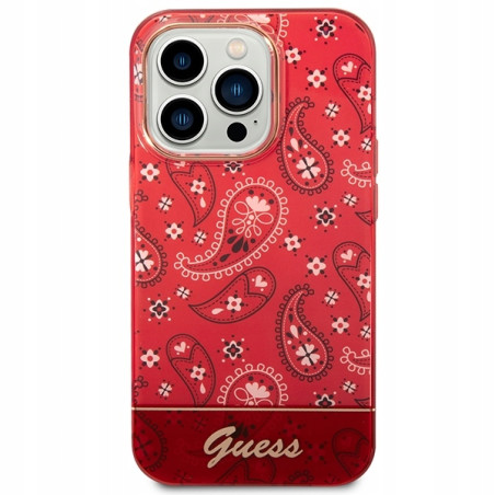 Guess Bandana Paisley — etui do iPhone 14 Pro Max, czerwone