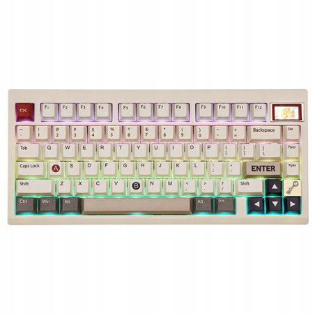 Klawiatura mechaniczna Epomaker TH80 Pro V2 Wisteria Linear biała