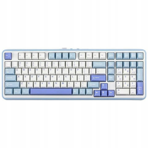 Klawiatura mechaniczna Epomaker TH99 Creamy Jade Switch biało-niebiesk