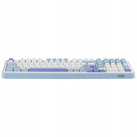 Klawiatura mechaniczna Epomaker TH99 Creamy Jade Switch biało-niebiesk