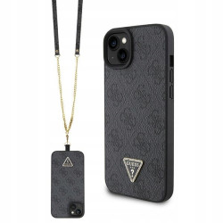 Guess Crossbody 4G Metal Logo — etui do iPhone 15 Plus, czarne