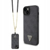Guess Crossbody 4G Metal Logo — etui do iPhone 15 Plus, czarne