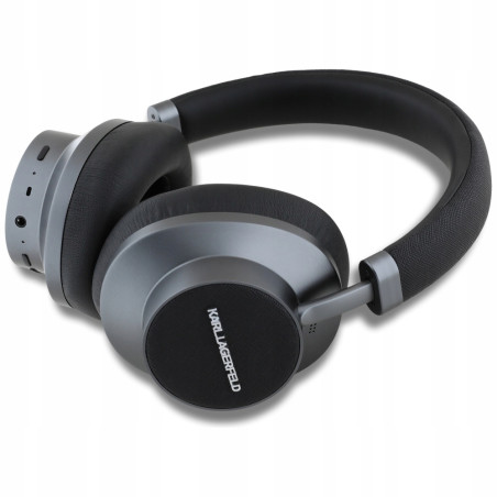 Słuchawki nauszne Karl Lagerfeld Saffiano Elongated Bluetooth ANC czar