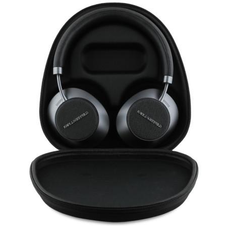 Słuchawki nauszne Karl Lagerfeld Saffiano Elongated Bluetooth ANC czar