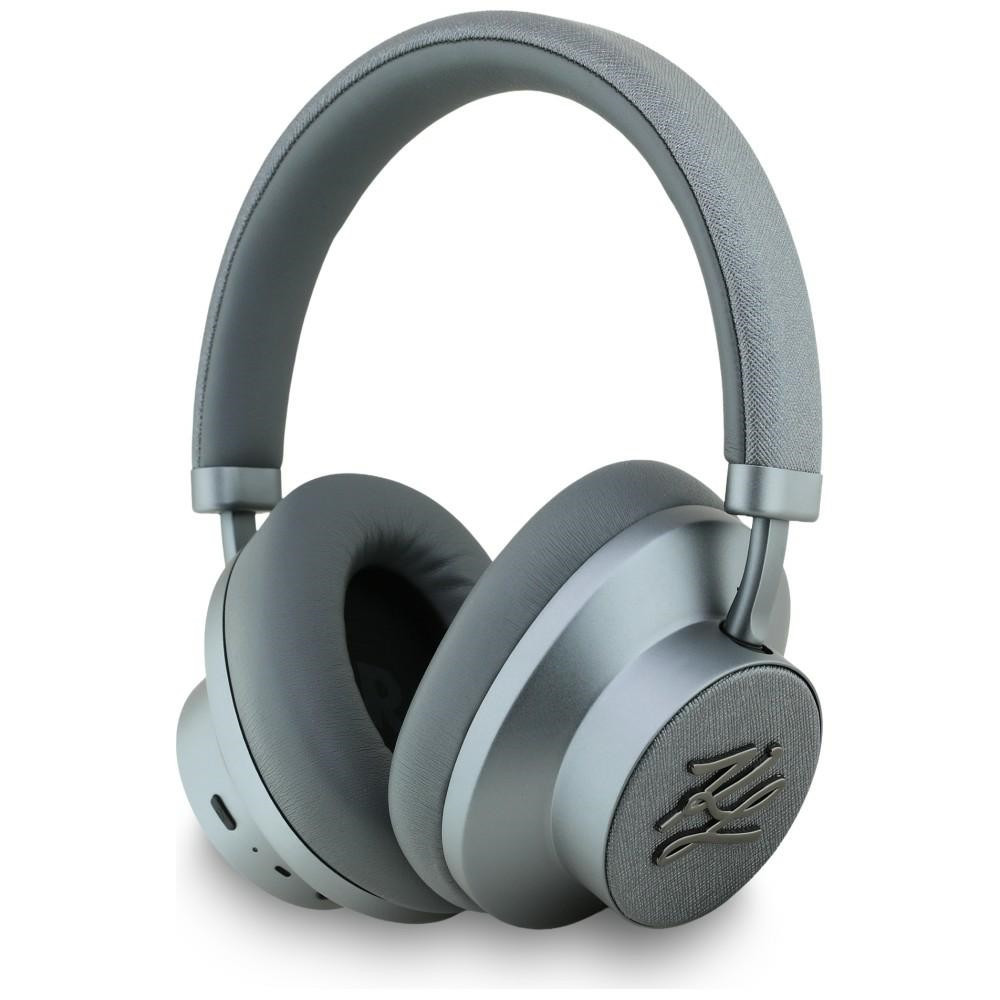 Słuchawki nauszne Karl Lagerfeld Grained Initials Bluetooth ANC szary