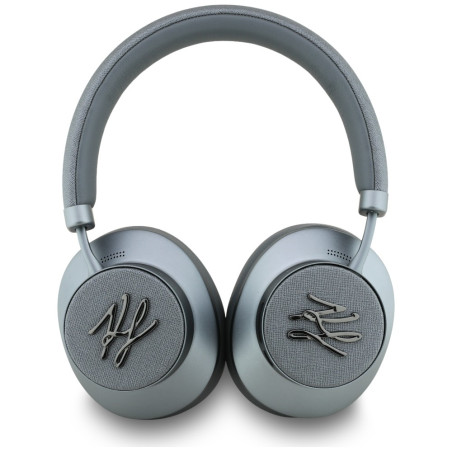 Słuchawki nauszne Karl Lagerfeld Grained Initials Bluetooth ANC szary