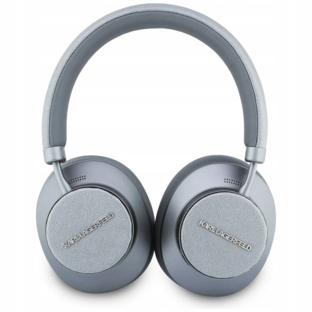 Słuchawki nauszne Karl Lagerfeld Saffiano Elongated Bluetooth ANC szar