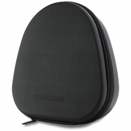 Słuchawki nauszne Karl Lagerfeld Saffiano Elongated Bluetooth ANC szar