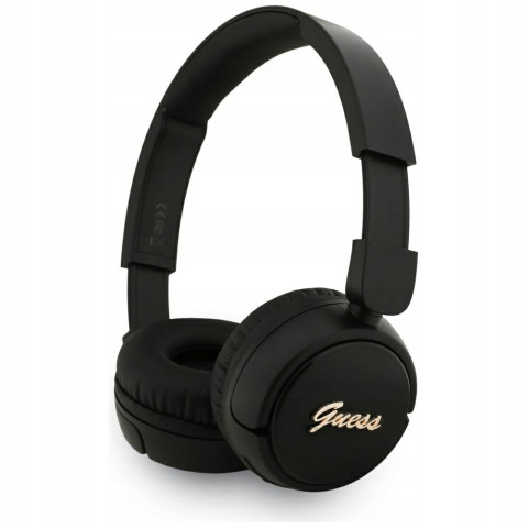 Słuchawki nauszne Guess Bluetooth 5.3 Metal Logo Script czarny