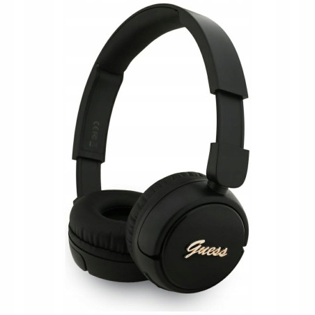 Słuchawki nauszne Guess Bluetooth 5.3 Metal Logo Script czarny