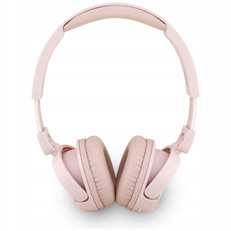 Słuchawki nauszne Guess Bluetooth 5.3 Metal Logo Script różowy