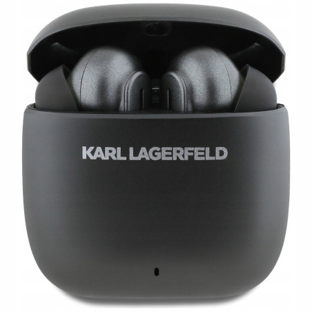 Słuchawki TWS Karl Lagerfeld Metal Printed Logo ANC/ENC czarny