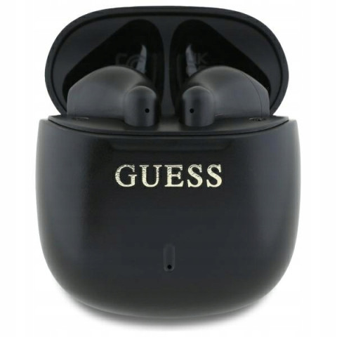 Guess słuchawki Bluetooth GUTWSJ14ESGKTWS + stacja dokująca czarny/bla