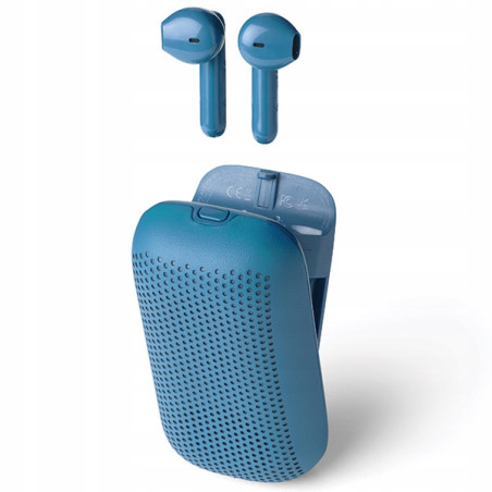 Lexon Speakerbuds Słuchawkibezprzewodowe z głośnikiem bluetooth niebie